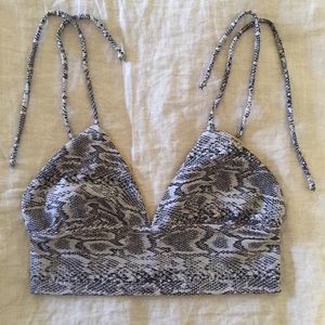 Snake Print Bikini Top